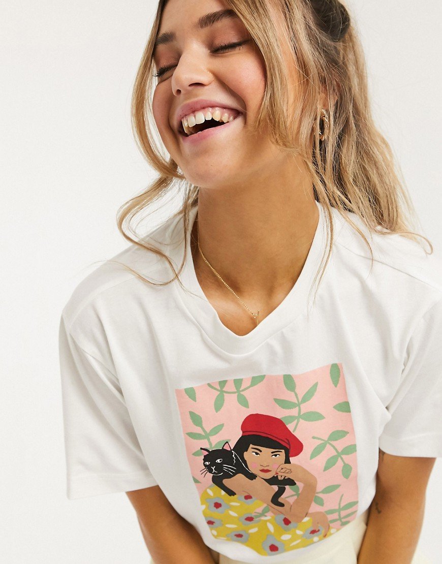 Tovi Girl With Cat Printed