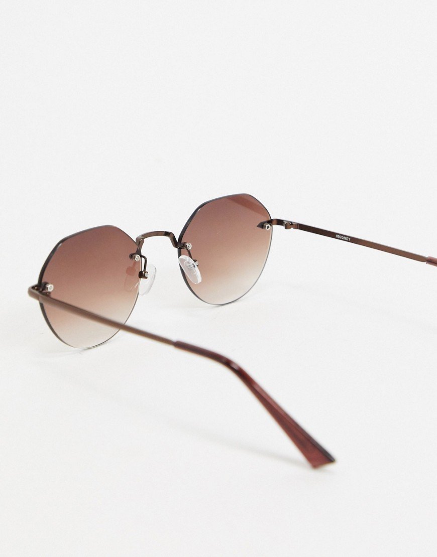 Angled Rimless Sunglasses